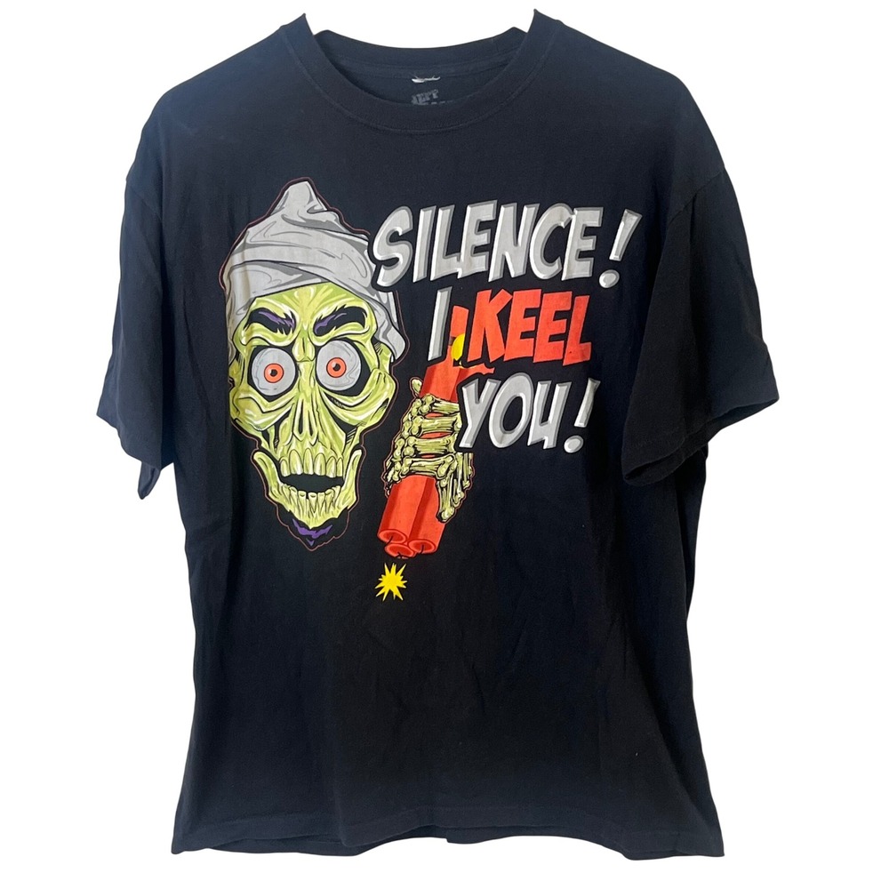 Jeff Dunham Silence Ikeel You Graphic Achmed Skeleton Black Comedy‎ Tshirt Large